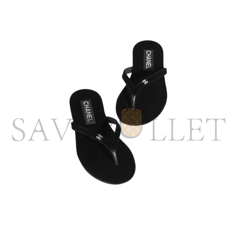 CHANEL FLIP FLOPS WOMEN'S BLACK G45716